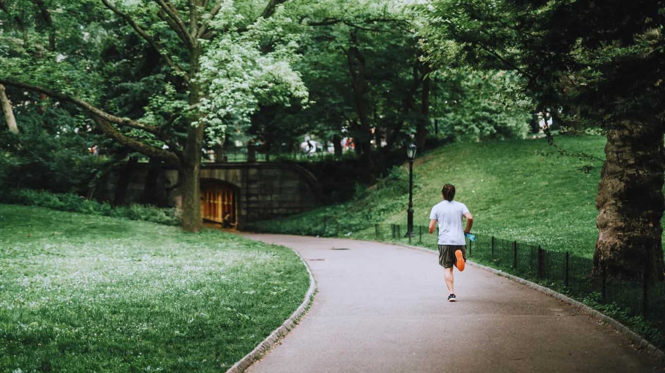 People jogging outdoors as part of a healthy lifestyle