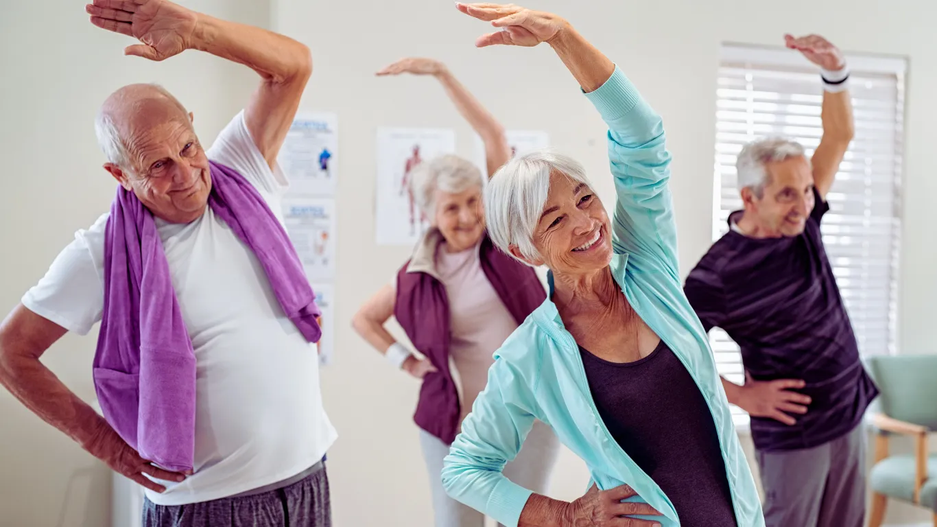 Older adult engaged in exercise